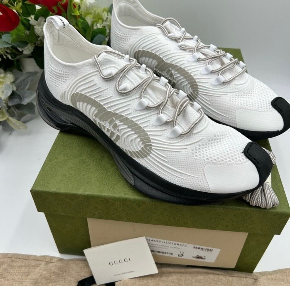 Men's Gucci trainer, interlocking G, sneakers size 13 made in Italy
